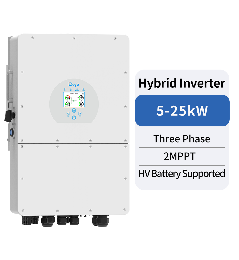 INVERTER HOÀ LƯỚI CÓ LƯU TRỮ DEYE 3 PHA, 30 KW, 4 MPPT. BAO GỒM WIFI VÀ DC SWITCH. MODEL: SUN-30K-SG01HP3-EU-BM3